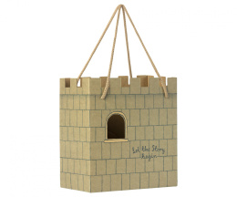 Maileg Torebka Zamek na prezent - Paper bag, Castle: Let the story begin - Mint