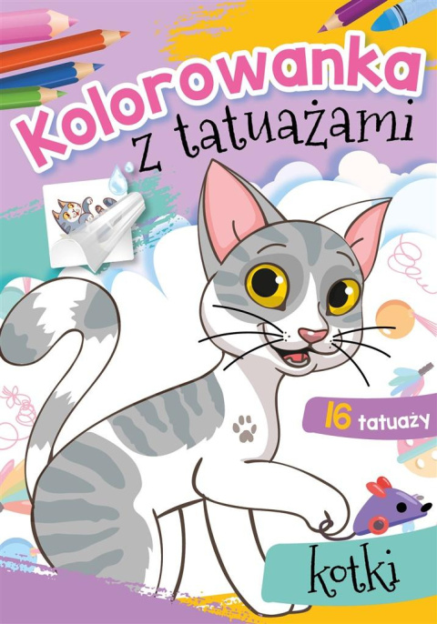 Kolorowanka z tatuażami - Kotki