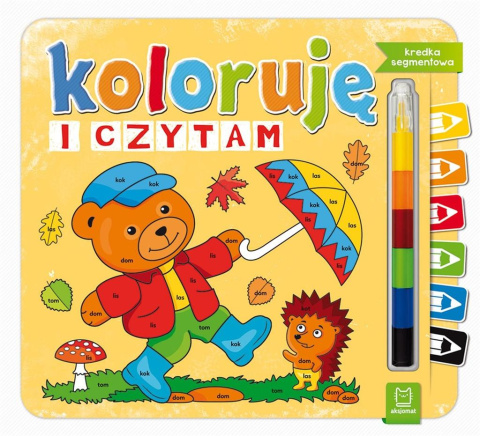Kolorowanka Koloruję i czytam + Kredka segmentowa