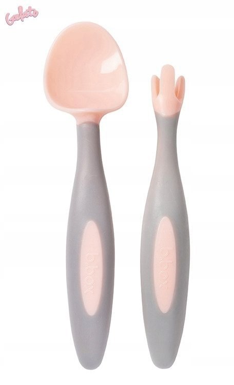 B.box Pierwsze sztućce dla dzieci-łyżeczka, widelec+etui - Gelato Tutti Frutti