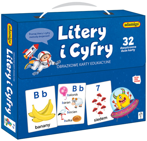 Adamigo Litery i cyfry - Karty Edukacyjne