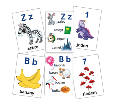 Adamigo Litery i cyfry - Karty Edukacyjne