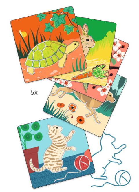 Djeco Szablony do odrysowania ZWIERZĄTKA DJ08820