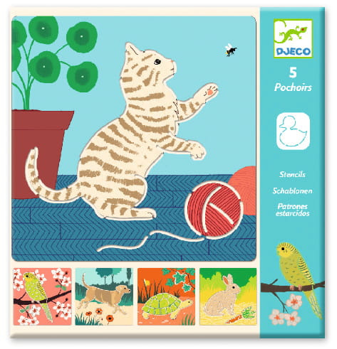 Djeco Szablony do odrysowania ZWIERZĄTKA DJ08820