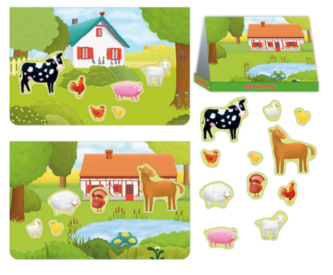 Kukuryku Układanka magnetyczna mała farma | wiek 3+