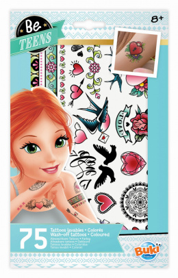 Buki - tatuaże kolorowe dla dziewczynki 75 sztuk TA003
