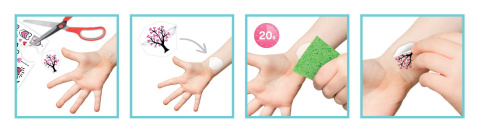 Buki - tatuaże kolorowe dla dziewczynki 75 sztuk TA003