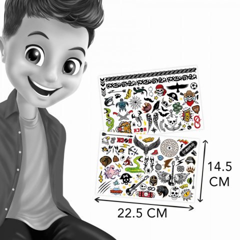 Buki Tatuaże kolorowe dla chłopca 75 sztuk TA006