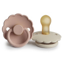 FRIGG Smoczki 0-6m Daisy Kauczuk 2-Pack Blush/Cream - Rozmiar 1
