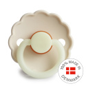FRIGG Smoczek 0-6m Night Daisy Kauczuk Cream- Rozmiar 1