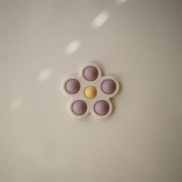 Mushie Kwiatek Press Toy Soft Lilac/Pale Daffodil/Ivory
