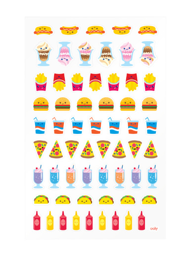 Ooly Mini Naklejki Itsy Bitsy - Fast Food