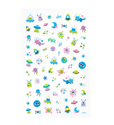 Ooly Mini Naklejki Itsy Bitsy - Kosmiczni Kumple