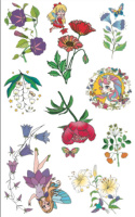 Kolorowanka z tatuażami - Magiczne kwiaty