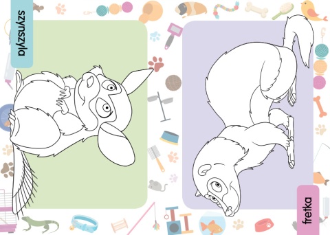 Kolorowanka z tatuażami - Zwierzęta domowe