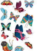 Kolorowanka z tatuażami - Motyle
