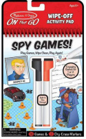 Melissa & Doug Zestaw gier ze ścieralnymi mazakami Spy CZERWONY
