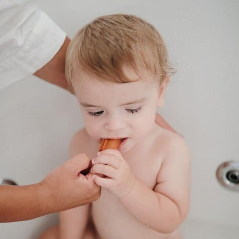 Mushie 2szt pierwsze szczoteczki na palec Soft Lilac/Ivory