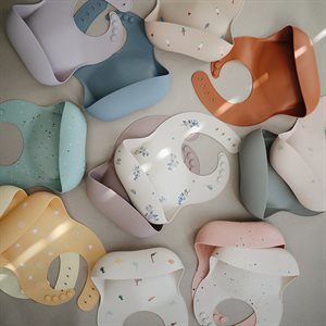 Mushie Śliniak Silikonowy Dove Grey