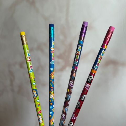 Ołówek z gumką 1szt BAMBINO