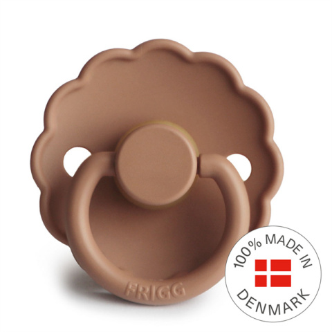 FRIGG Smoczek 0-6m Daisy Kauczuk Peach Bronze - Rozmiar 1