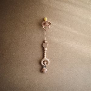 FRIGG Smoczek 0-6m Daisy Kauczuk Peach Bronze - Rozmiar 1