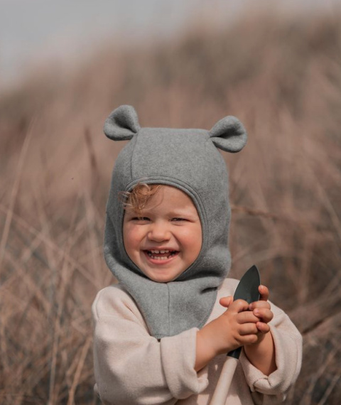 HUTTELiHUT Czapka Kominiarka Wełna Merino | TEDDY GREY