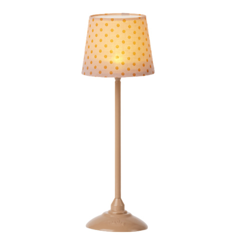 Maileg Świecąca Lampa - Akcesoria dla lalek - Miniature floor lamp - Dark powder