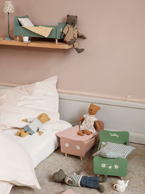 Maileg Świecąca Lampa - Akcesoria dla lalek - Miniature floor lamp - powder