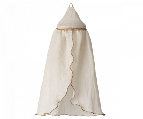 Maileg Baldachim do łóżeczka Akcesoria dla lalek - Miniature bed canopy - Cream