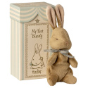 Maileg Mój pierwszy Króliczek w pudełku - My first bunny | Light blue