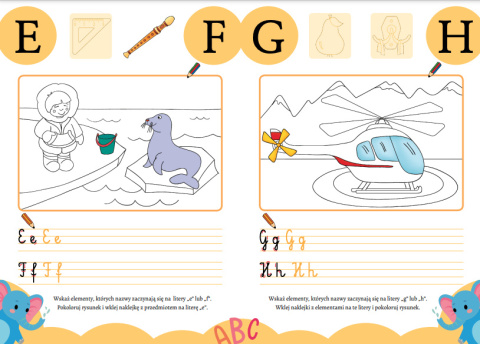 Kaligrafia z uśmiechem. Literki + NAKLEJKI