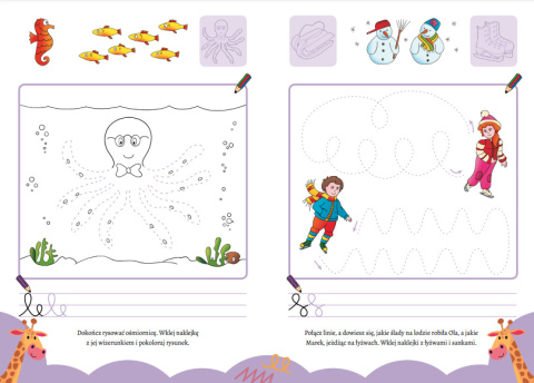 Kaligrafia z uśmiechem. Szlaczki + NAKLEJKI