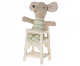 Maileg Krzesełko do karmienia dla myszek OFF WHITE - Akcesoria dla lalek