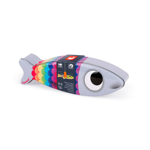 Janod Zestaw do łowienia magnetyczny drewniany 10 rybek Sardynka