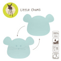 Lassig Silikonowa mata podkładka Little Chums Mysz niebieska
