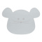 Lassig Silikonowa mata podkładka Little Chums Mysz szara