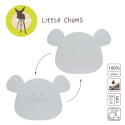 Lassig Silikonowa mata podkładka Little Chums Mysz szara