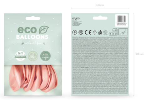 Balony Eco różowe złoto 30cm 10szt