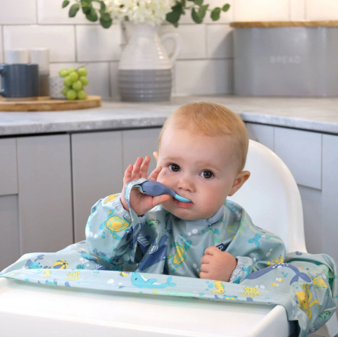 Bibado Wodoodporny śliniak BLW z długim rękawem OCEAN OF FUN