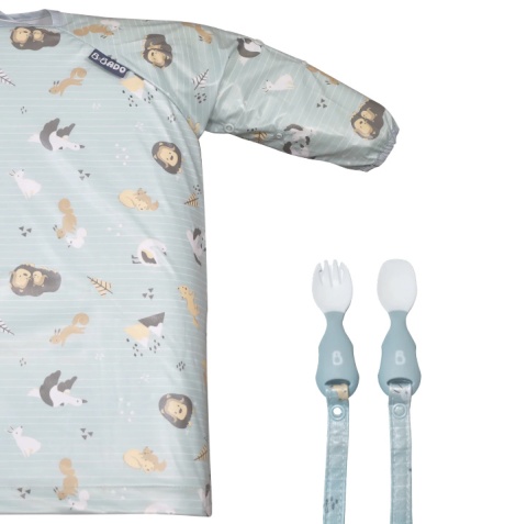 Bibado Zestaw Śliniak BLW i sztućce Arctic Aventures