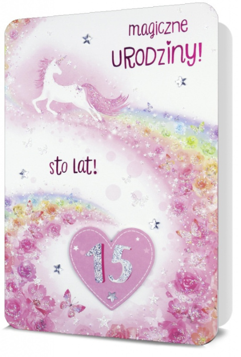 Kartka na urodziny z wymiennymi cyframi z kopertą B6 Pan Dragon