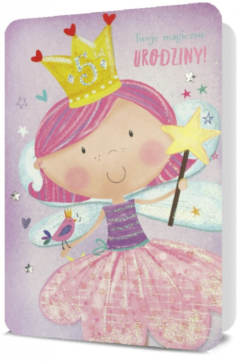 Kartka na urodziny z wymiennymi cyframi z kopertą B6 Pan Dragon