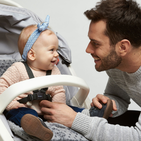 Zaffiro Szelki do wózka i nauki chodzenia - grafitowe