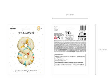 Balon foliowy 8 Wąż 55x88cm