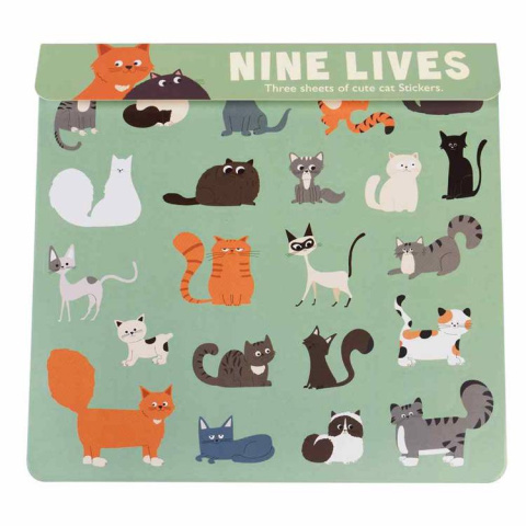 Rex London Naklejki dla dzieci 3 arkusze, Koty