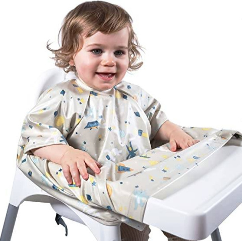 Bibado Wodoodporny śliniak z krótkim rękawem BLW Space Adventures BIBaDO