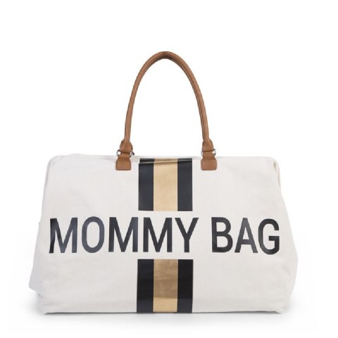 Childhome Torba Mommy Bag Paski Czarno-Złote