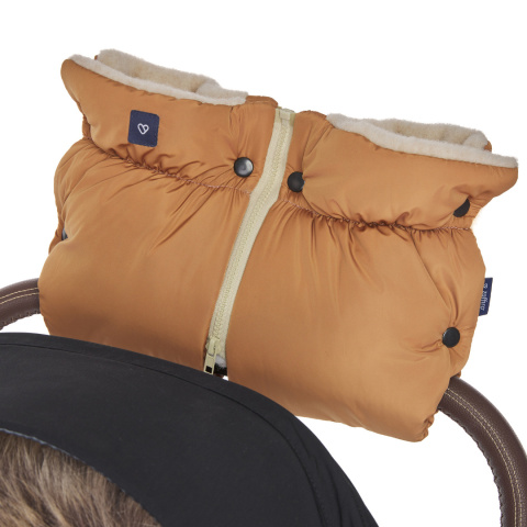 ZAFFIRO Dwuczęściowe Mufki 2w1 do wózka WEŁNA premium - VANILLA Cozy