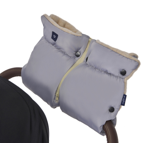 ZAFFIRO Dwuczęściowe Mufki 2w1 do wózka WEŁNA premium - VANILLA Cozy